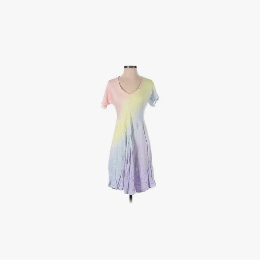 Leelanau sz Medium Pastel Ombré hand dyed A-line dress preowned